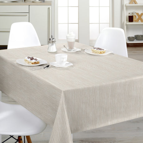 Nordfavn Strange Ways Beige – Vaxduk i beige med ränder, miljö