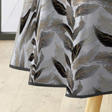 Oralia Metallic - Rund vaxduk med glänsande blad,  Ø 155 cm, kantband