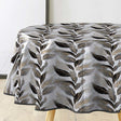 Oralia Metallic - Rund vaxduk med glänsande blad, Ø 155 cm