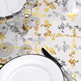Pampa Metallic – Transparent vaxduk med glittereffekt, närbild