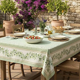 Ramatuelle Grön – Rektangulär akrylbelagd Provenceduk 150 x 200 cm