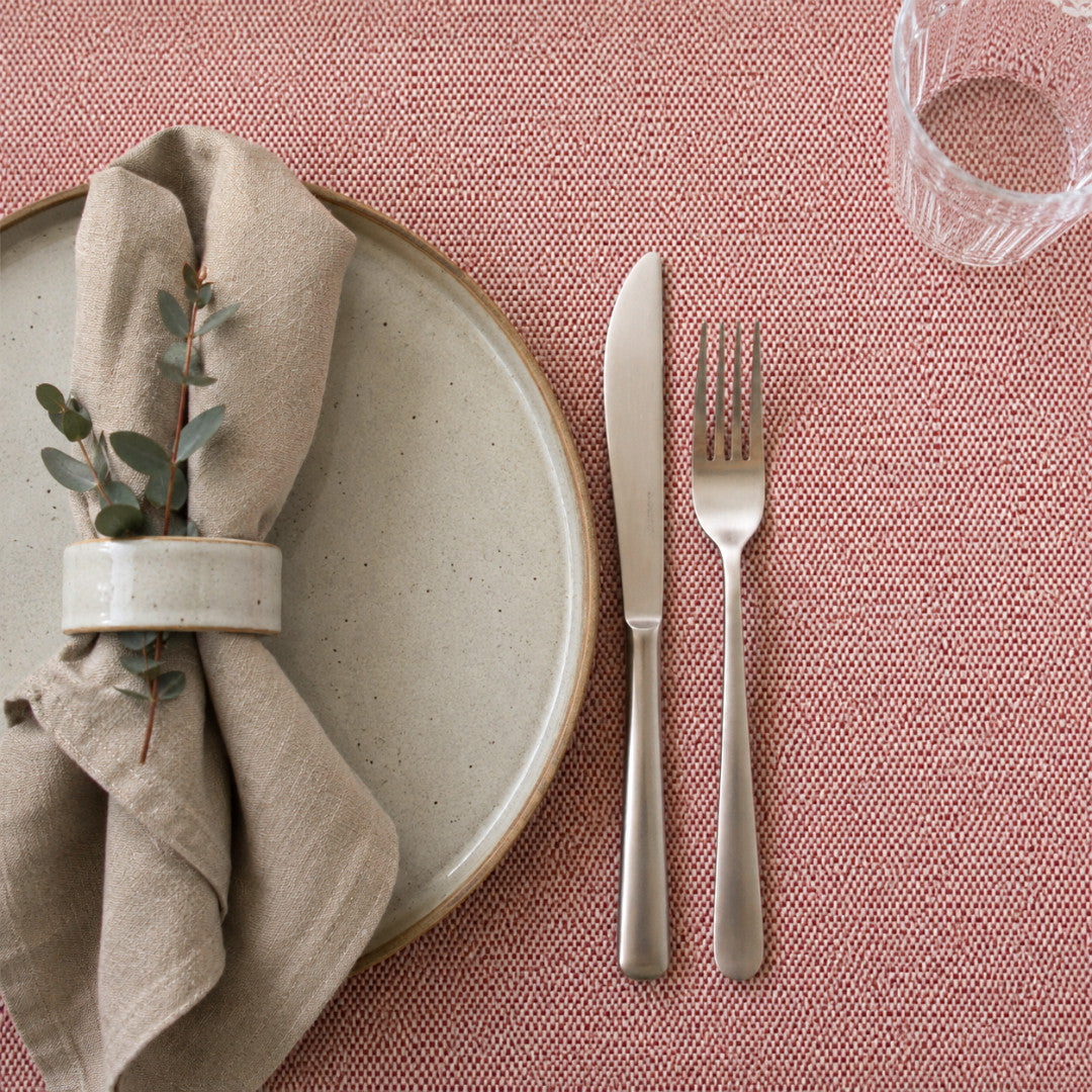 Nordfavn Roa Tinto Gammel Rosa – Jacquardvävd textilvaxduk med melerad struktur
