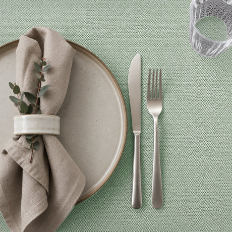 Nordfavn Roa Wasabi Grön – Bred jacquardvävd textilvaxduk, 160 cm