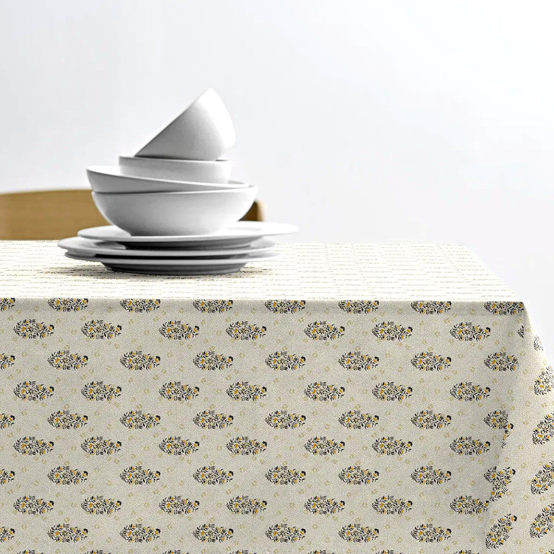 Södahl Boheme Gold - Textilvaxduk i 100 % bomull med glidskydd