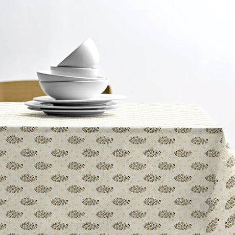 Södahl Boheme Gold - Textilvaxduk i 100 % bomull med glidskydd