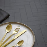 Södahl Tiles Rund Damastduk Ø 180 cm - Ash, närbild