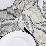 Textilia Glitter Arbena - Vaxduk med stora handtecknade blad, detaljer