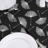 Textilia Glitter Auxine - Vaxduk med blommor i silvertryck, närbild