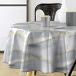 Textilia Glitter Marbrella – Rund vaxduk Ø 155 cm, miljöbild