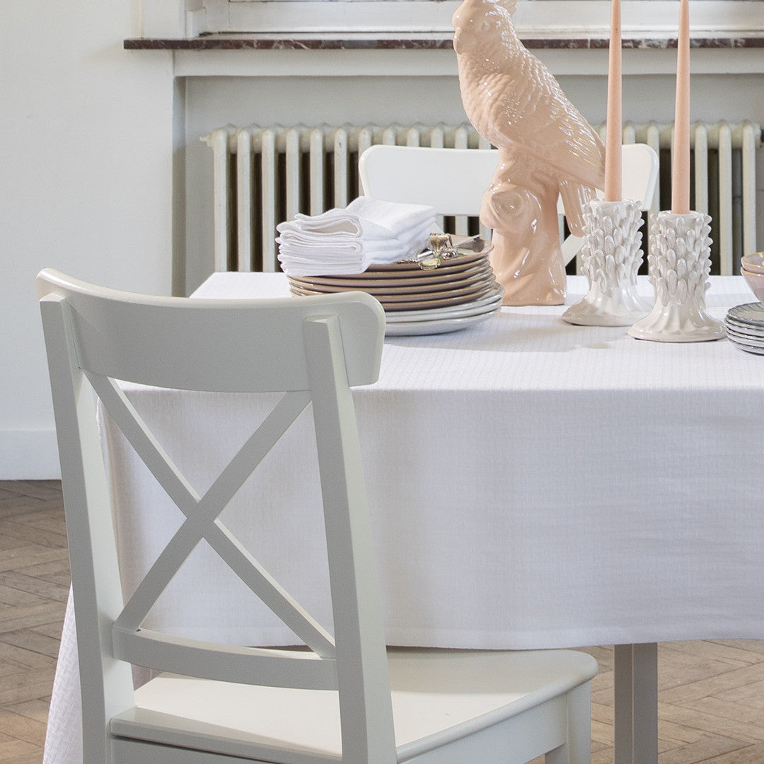 WOW Tradition Swan damastservetter 45 x 45 cm – 4 st. – Vit, miljö