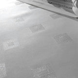 Cezanne Silver Lurex - Jacquardvävd textilvaxduk, 140 cm bred