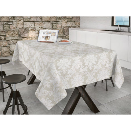 Bury Lino beige, jacquard vävd textildug