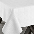 Corbaz vit, jacquardvävd textilvaxduk, 140 cm bred