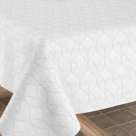 Manno Blanco, jacquardvävd textilvaxduk, 180 cm bred