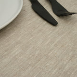 Ensfärgad Sand - textilvaxduk i 100% linne, 140 cm bred