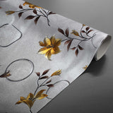 Altea Metallic Yellow vaxduk med silverbotten och julstjärnor