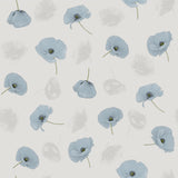 Amapolas Blue - Vaxduk med fina blå vallmo mönster
