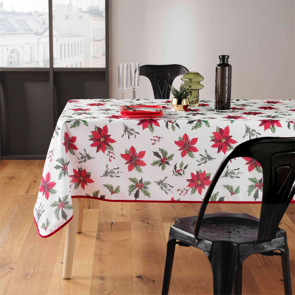 Amaryllis 150 x 240 cm, rektangulär julduk med fläckskydd