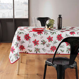 Amaryllis 150 x 300 cm - rektangulär julbordsduk med fläckskydd