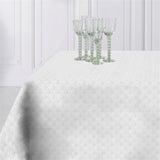 Amigoni Blanco - Jacquardvävd textilvaxduk, 160 cm