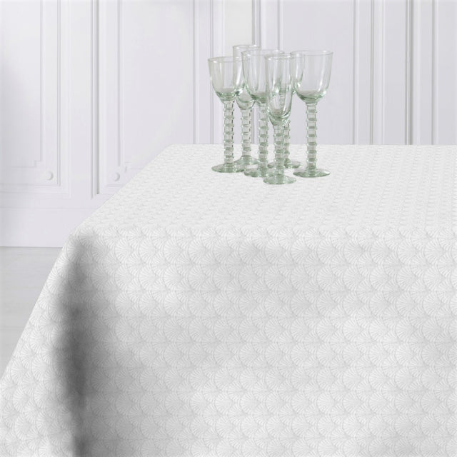 Amigoni Blanco - Jacquardvävd textilvaxduk, 160 cm
