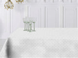 Amigoni Blanco - Jacquardvävd textilvaxduk, 180 cm bred