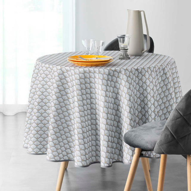 Artchic White Ø 180 cm, rund duk med fläckskydd