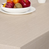 Balance Cake - 160 cm bred vaxduk med randigt mönster i beige