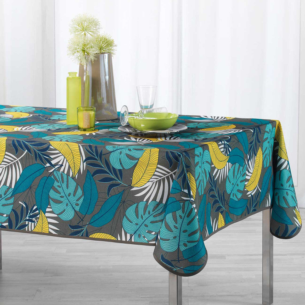 Beauty Jungle Khaki/Yellow, duk med fläckskydd, 150 x 240 cm