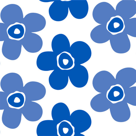 Lola voksdug - Big Flower Heavenly Blue närbild