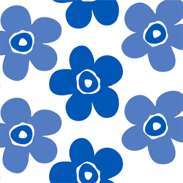 Lola voksdug - Big Flower Heavenly Blue närbild