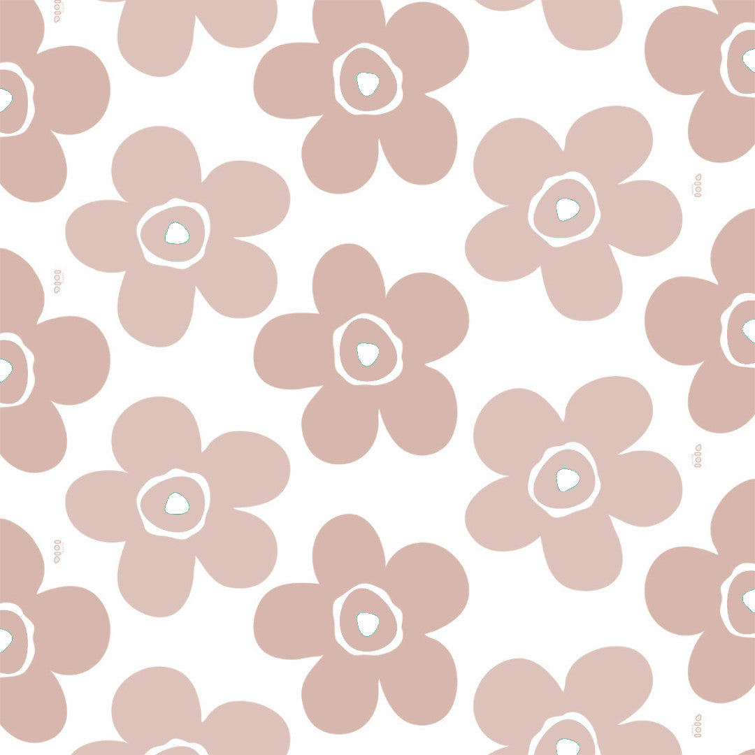 Big Flower Rosenwood - Lola vaxduk med stora blommor i beige