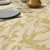 BIRDS Golden - Notes by Susanne Schjerning - textilvaxduk med glidskydd