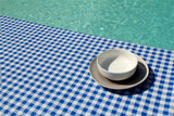 Vaxduk med klassiska rutor 1,5 x 1,5 cm - 140 cm bred - Blå