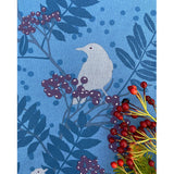 Blackbird Dusty Blue - Notes by Susanne Schjerning, textilvaxduk med glidskydd