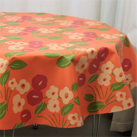 Rund Lola vaxduk, Bloom Vivid Coral