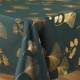 Bloomy Metallic Print - Green/Gold - närbild 150 x 240 cm