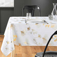 Bloomy Metallic Print - White/Gold - dukning