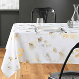 Bloomy Metallic Print - White/Gold - dukning