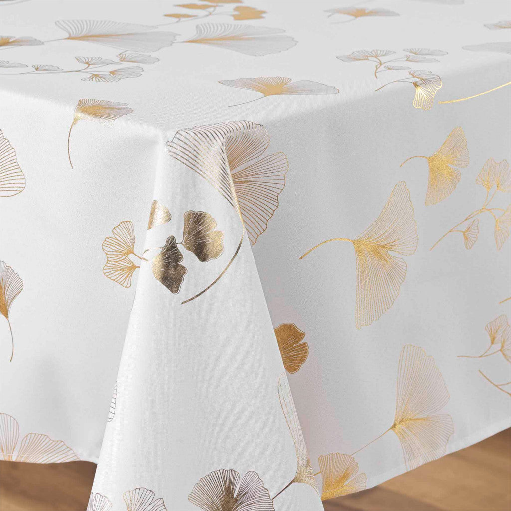 Bloomy Metallic Print - White/Gold - miljö  150 x 240 cm