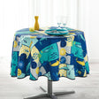 Blue Lagoon Navy Blue Ø 180 cm, rund duk med fläckskydd