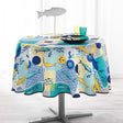 Blue Lagoon White Ø 180 cm, rund duk med fläckskydd