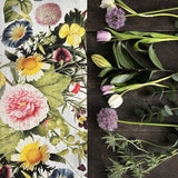 Bordslöpare i linne Flower Garden – Jim Lyngvild, miljöbild
