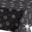 Brina Black Silver - Svart jule-textilduk med silver iskristaller