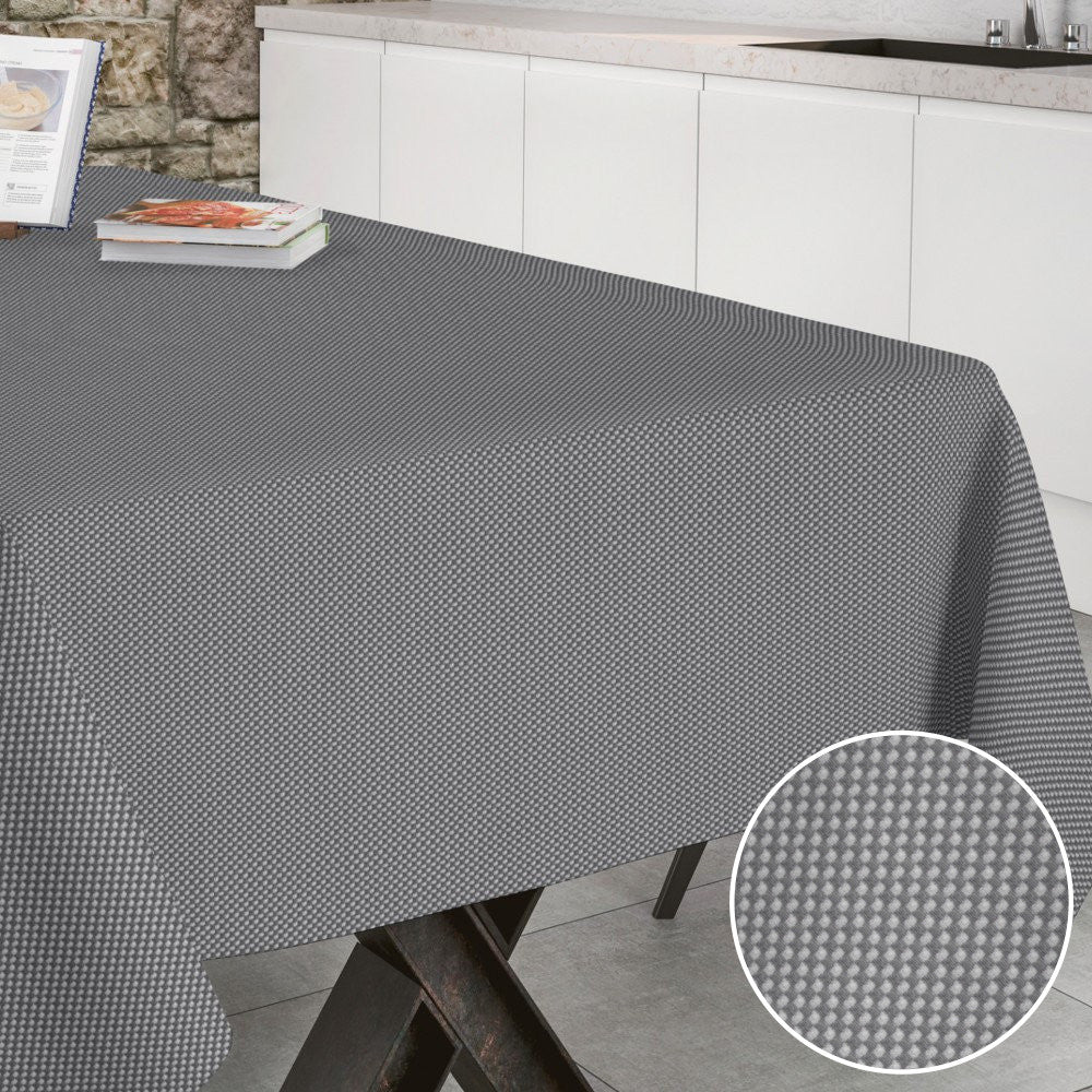 Brocos Stone - Jacquardvävd textilvaxduk med glidskydd, 180 cm bred