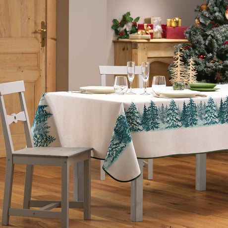 Christmas 150 x 300 cm,  julduk med fläckskydd på bordet