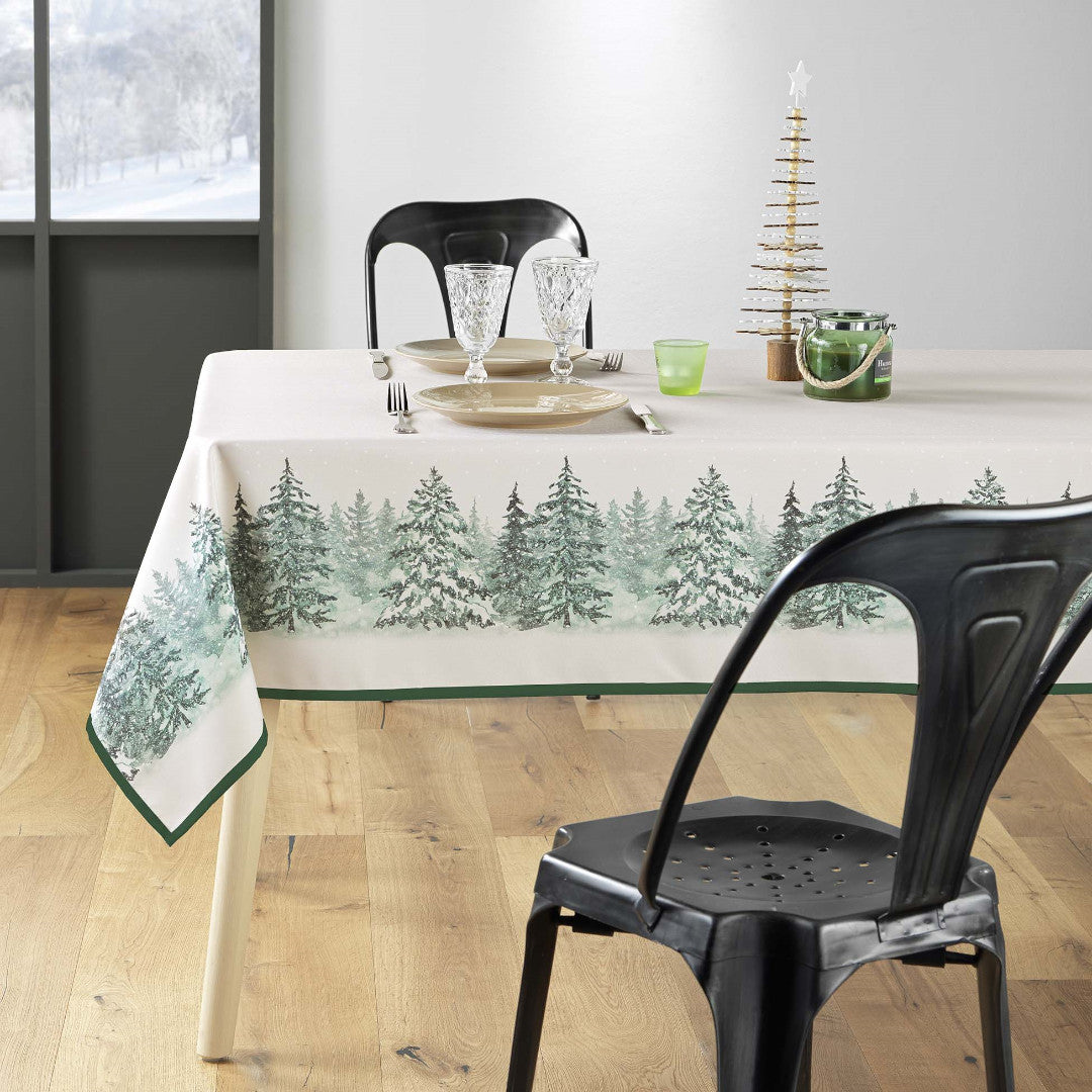 Christmas - Julduk med granar dukning 2