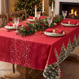 Christmas Trees Röd – Julduk med fläckavvisande behandling 150 x 300 cm