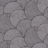 Närbild av Circles Black/Silver - Vaxduk med cirklar i svart och silver