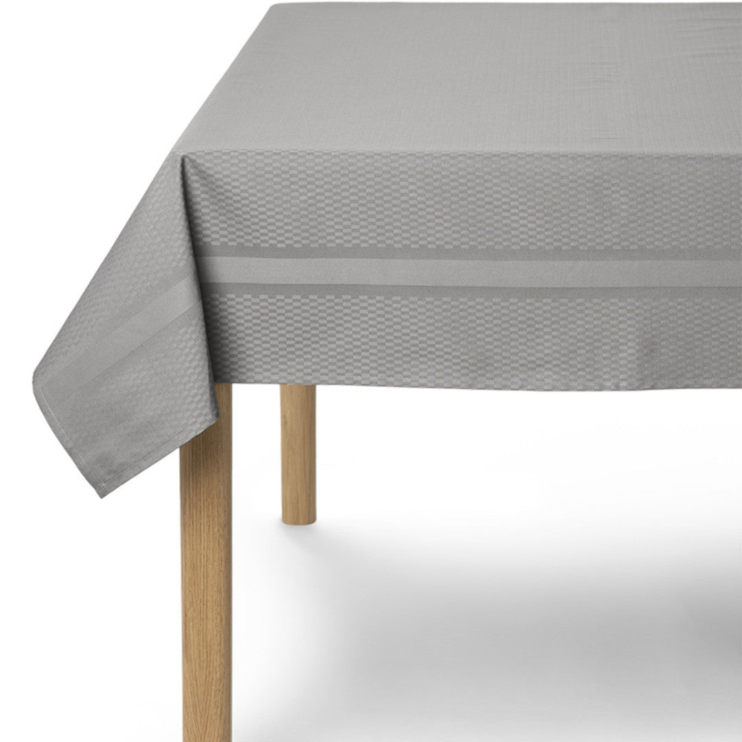 Compliments Damastduk Tile, Silver Grey - 150 x 250 cm